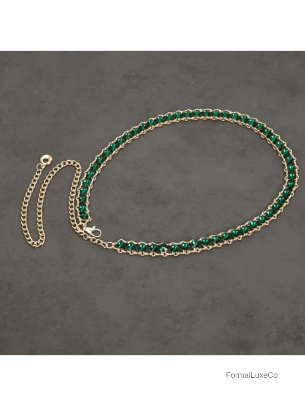 ILuvatar Bling Glass Diamond Chain Belt - Metal Lobster Clasp, Retro, for Women